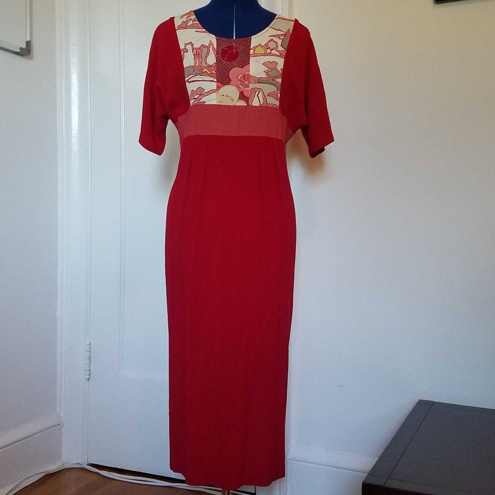 Oyako Japanese Short-Sleeved Column Dress